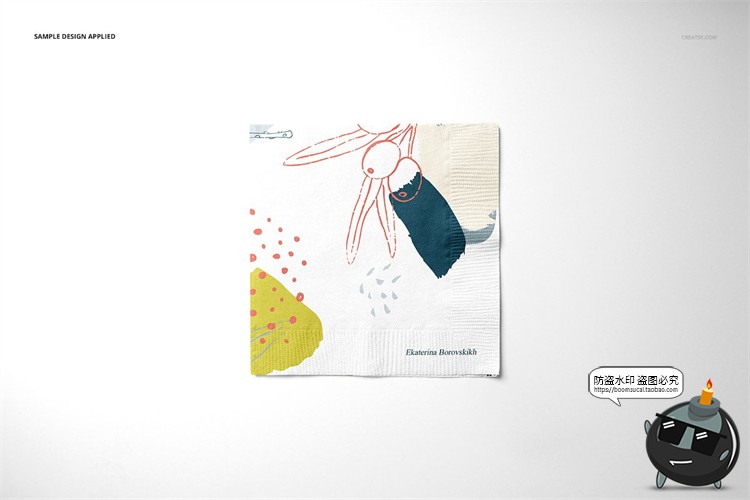 图片[15]-餐巾方巾纸巾手帕纸巾高档餐厅餐具刀mockups样机PSD模板PS素材-设计猿