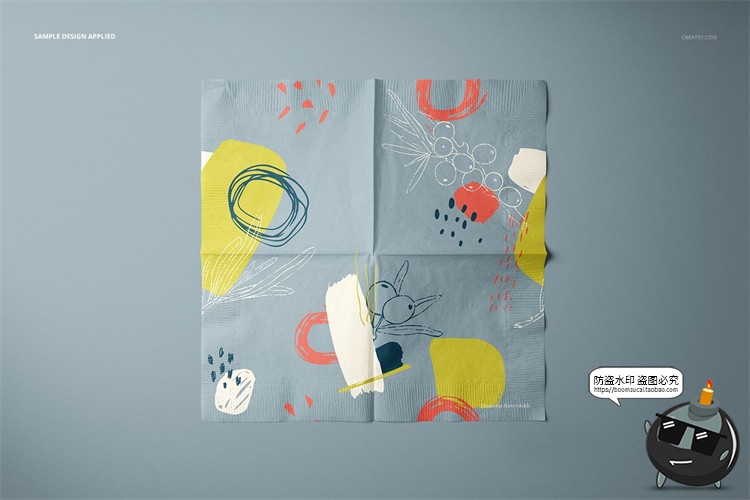 图片[16]-餐巾方巾纸巾手帕纸巾高档餐厅餐具刀mockups样机PSD模板PS素材-设计猿