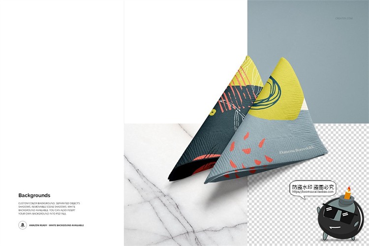 图片[19]-餐巾方巾纸巾手帕纸巾高档餐厅餐具刀mockups样机PSD模板PS素材-设计猿