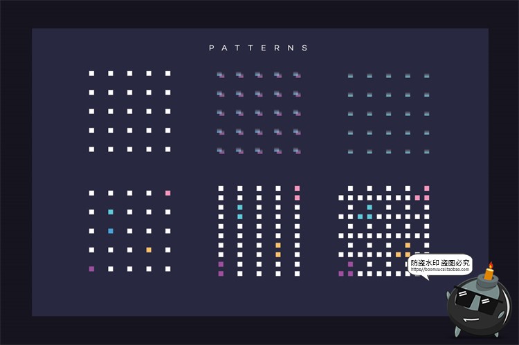 未来派复古赛博朋克基础元素全息渐变形状AI矢量PNG免抠设计素材-设计猿