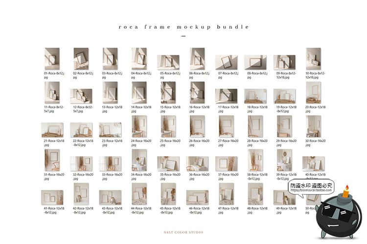 素雅木质相框边框挂画照片框文艺暖色调mockups样机PSD模板PS素材-设计猿