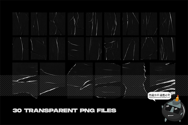 图片[10]-潮流酸性艺术颓废风残破摇滚褶皱海报贴纸展示样机PSD模板PS素材-设计猿