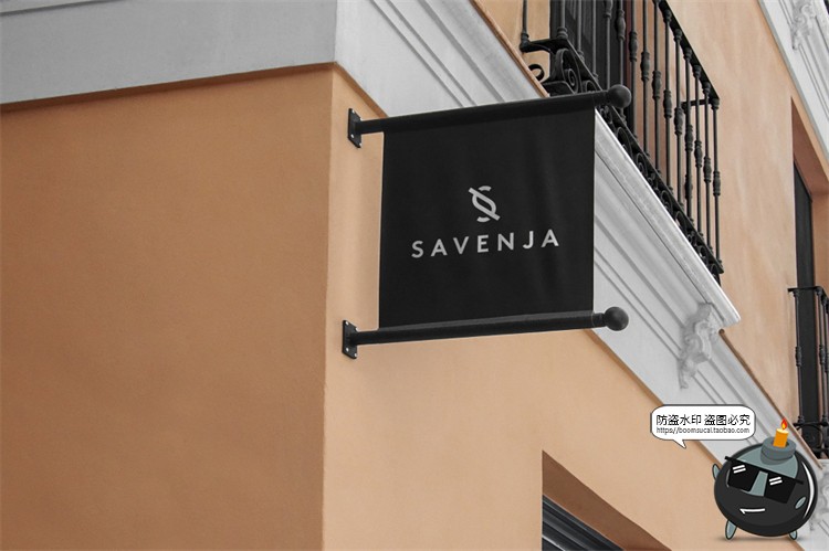 图片[2]-店铺商店门头店标外墙标牌LOGO标志场景展示VI样机PSD模板PS素材-设计猿