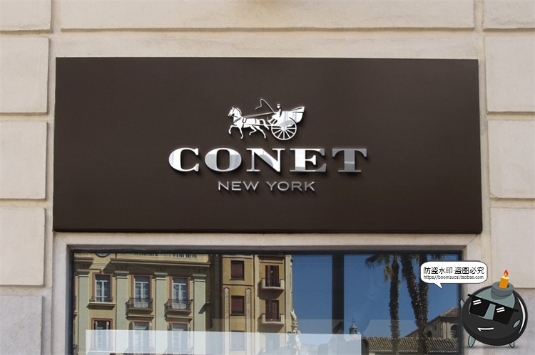 图片[3]-店铺商店门头店标外墙标牌LOGO标志场景展示VI样机PSD模板PS素材-设计猿