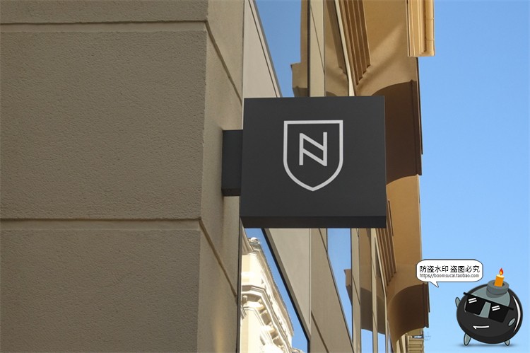 图片[8]-店铺商店门头店标外墙标牌LOGO标志场景展示VI样机PSD模板PS素材-设计猿