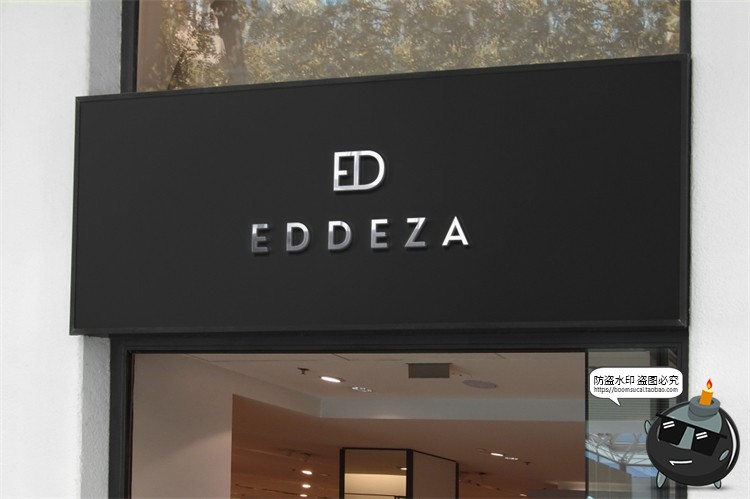 图片[19]-店铺商店门头店标外墙标牌LOGO标志场景展示VI样机PSD模板PS素材-设计猿