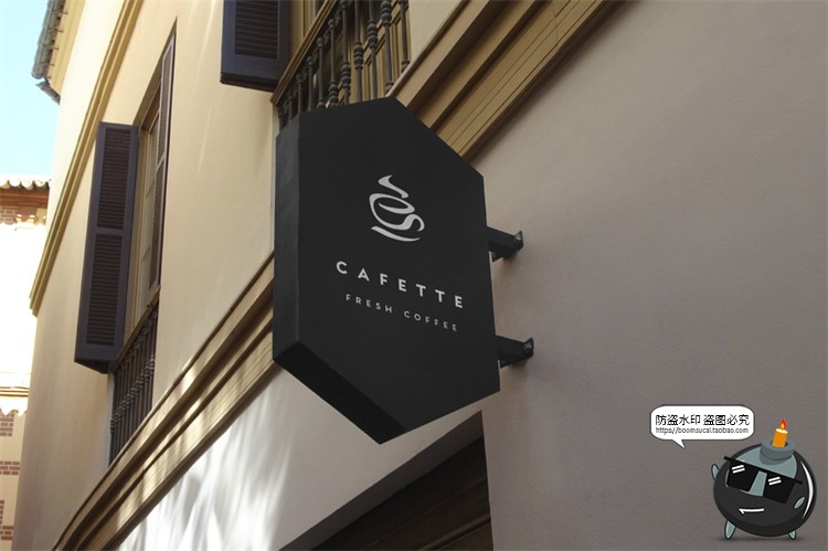 图片[28]-店铺商店门头店标外墙标牌LOGO标志场景展示VI样机PSD模板PS素材-设计猿