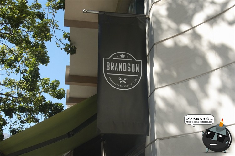 图片[32]-店铺商店门头店标外墙标牌LOGO标志场景展示VI样机PSD模板PS素材-设计猿