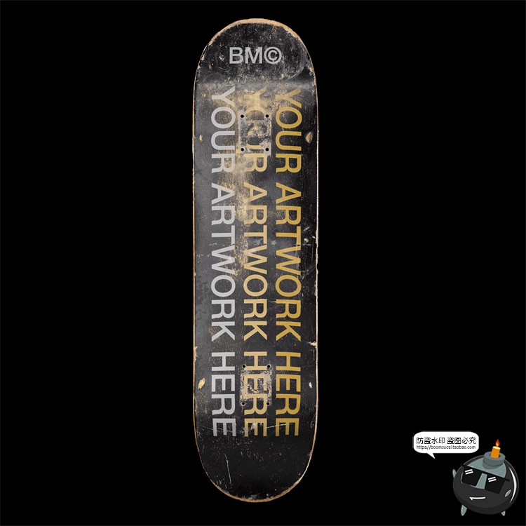 图片[3]-磨损滑板表面板面老旧效果展示样机mockup智能贴图PSD模版PS素材-设计猿