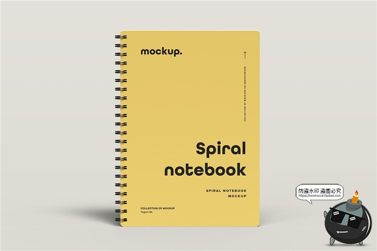图片[2]-线圈式螺旋笔记本记事本子封面效果VI样机mockups展示PSD模板素材-设计猿