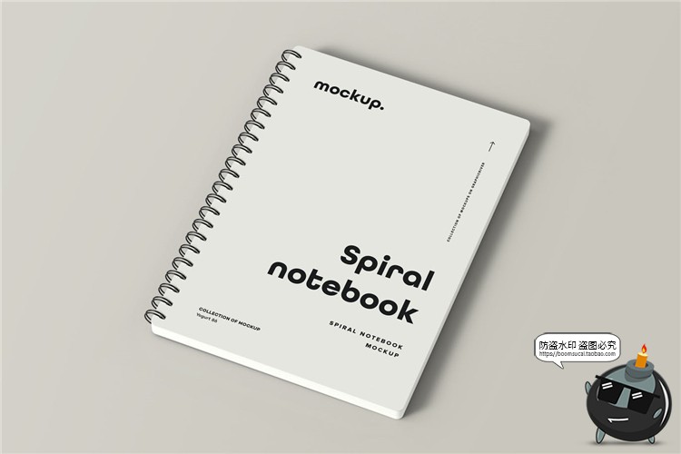 图片[3]-线圈式螺旋笔记本记事本子封面效果VI样机mockups展示PSD模板素材-设计猿
