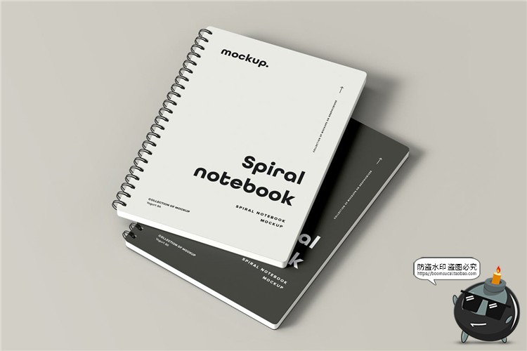 图片[6]-线圈式螺旋笔记本记事本子封面效果VI样机mockups展示PSD模板素材-设计猿