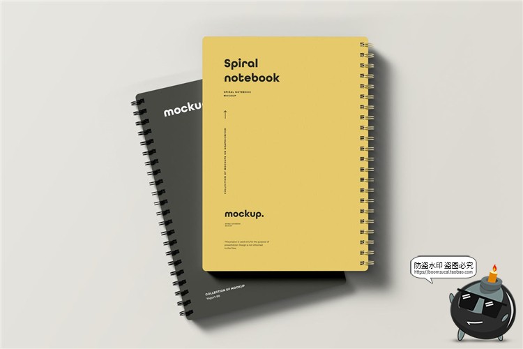 图片[7]-线圈式螺旋笔记本记事本子封面效果VI样机mockups展示PSD模板素材-设计猿