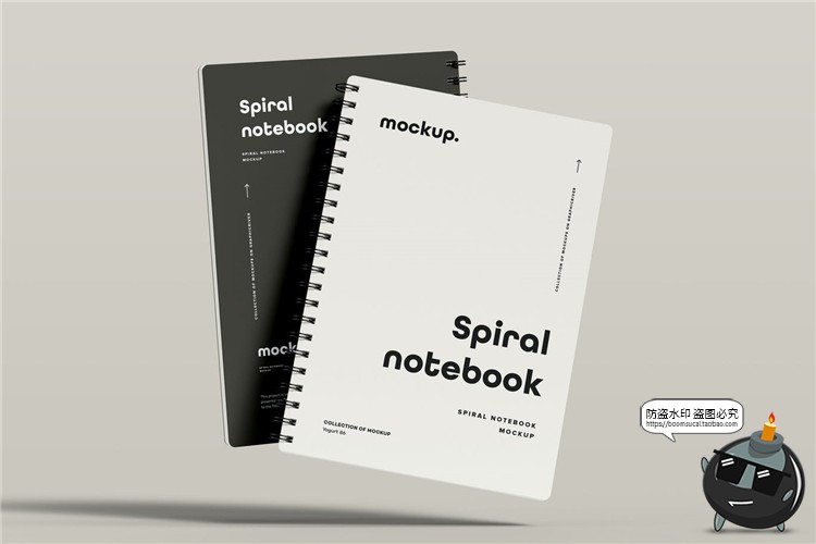 图片[8]-线圈式螺旋笔记本记事本子封面效果VI样机mockups展示PSD模板素材-设计猿