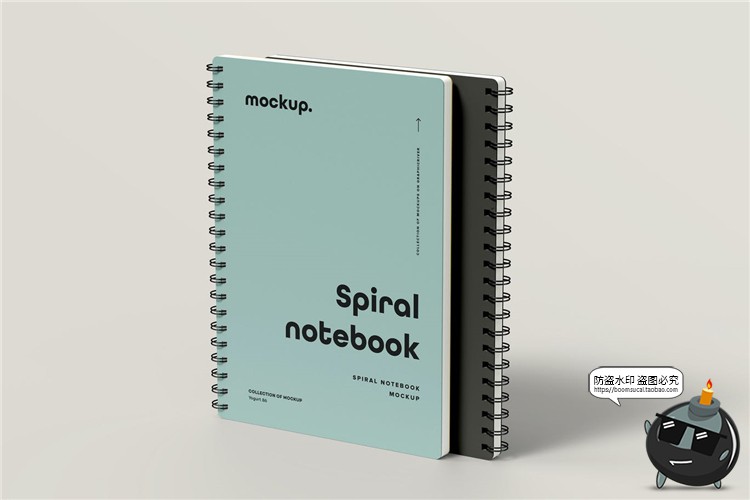 图片[9]-线圈式螺旋笔记本记事本子封面效果VI样机mockups展示PSD模板素材-设计猿