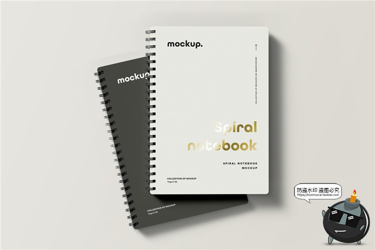 图片[10]-线圈式螺旋笔记本记事本子封面效果VI样机mockups展示PSD模板素材-设计猿