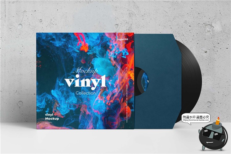 图片[2]-黑胶唱片盒大碟外包装效果展示mockups智能贴图样机PSD模板PS素材-设计猿