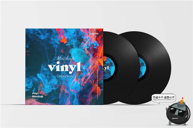 图片[3]-黑胶唱片盒大碟外包装效果展示mockups智能贴图样机PSD模板PS素材-设计猿