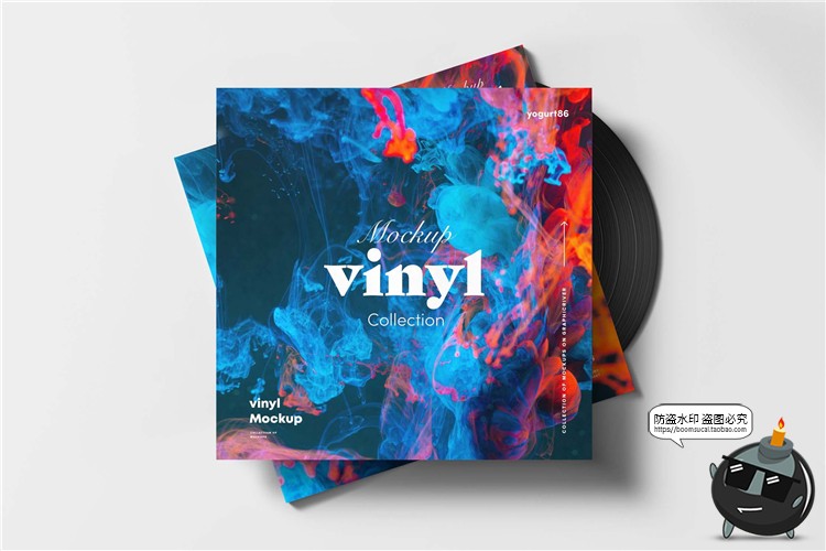 图片[6]-黑胶唱片盒大碟外包装效果展示mockups智能贴图样机PSD模板PS素材-设计猿