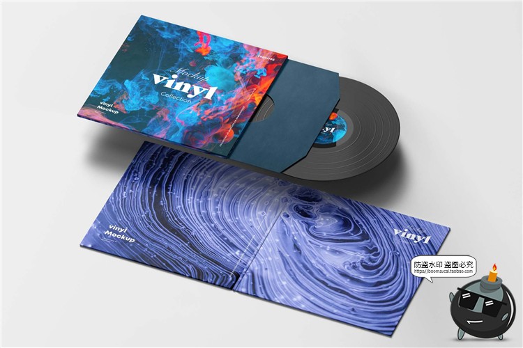 图片[8]-黑胶唱片盒大碟外包装效果展示mockups智能贴图样机PSD模板PS素材-设计猿