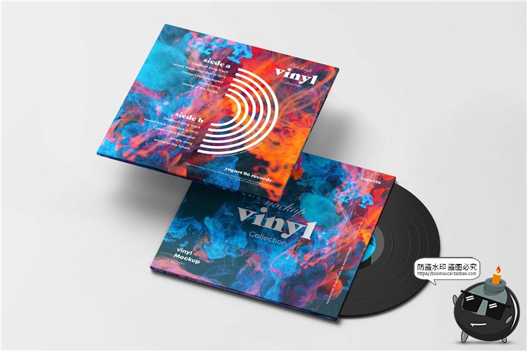图片[9]-黑胶唱片盒大碟外包装效果展示mockups智能贴图样机PSD模板PS素材-设计猿