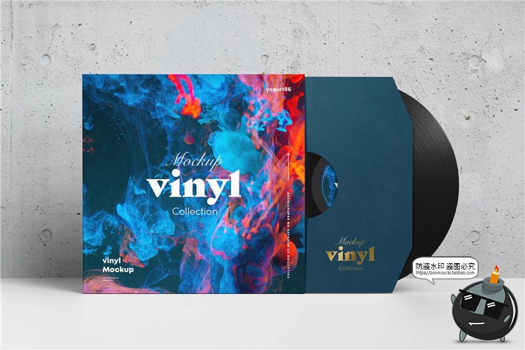 图片[10]-黑胶唱片盒大碟外包装效果展示mockups智能贴图样机PSD模板PS素材-设计猿
