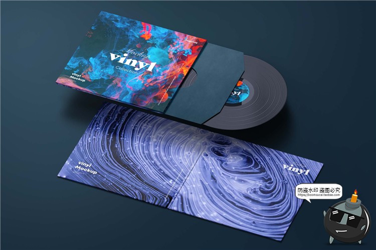 图片[11]-黑胶唱片盒大碟外包装效果展示mockups智能贴图样机PSD模板PS素材-设计猿