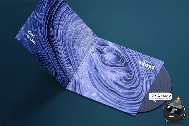 黑胶唱片盒大碟外包装效果展示mockups智能贴图样机PSD模板PS素材-设计猿