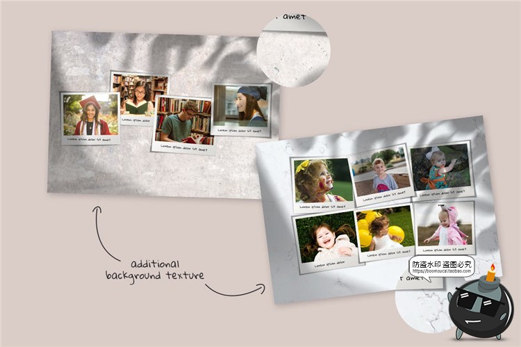 图片[10]-拼贴照片墙摄像摄影图片记录拼图相册Mockups样机PSD模板PS素材-设计猿
