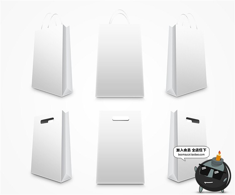 图片[3]-超市塑料袋商场环保购物袋标志效果图vi样机智能贴图展示PSD素材-设计猿