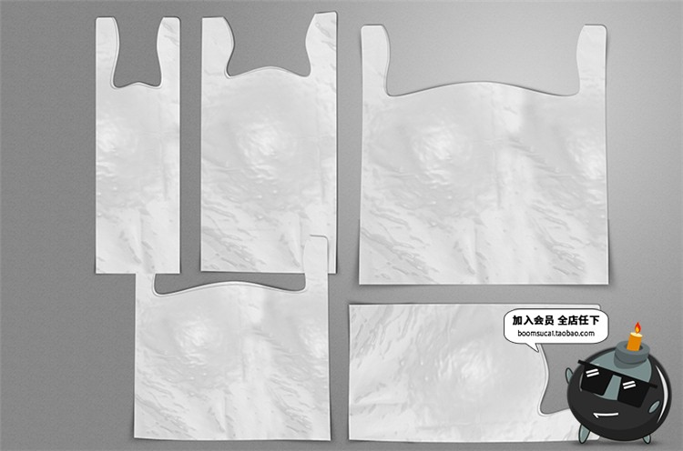 图片[6]-超市塑料袋商场环保购物袋标志效果图vi样机智能贴图展示PSD素材-设计猿