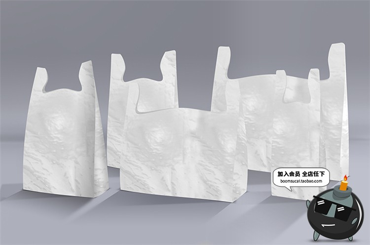 图片[7]-超市塑料袋商场环保购物袋标志效果图vi样机智能贴图展示PSD素材-设计猿