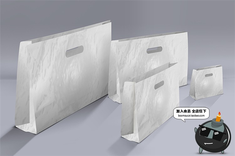 图片[8]-超市塑料袋商场环保购物袋标志效果图vi样机智能贴图展示PSD素材-设计猿