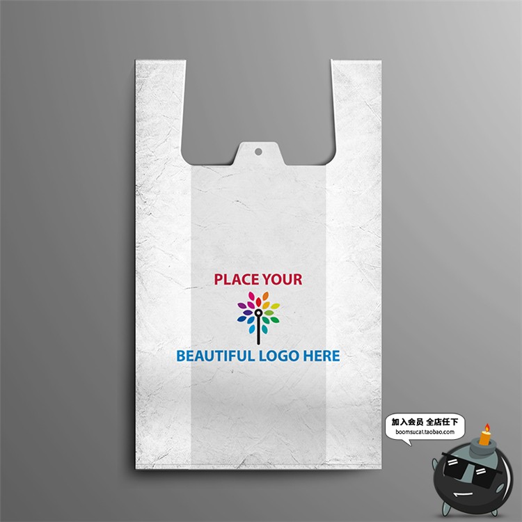 图片[11]-超市塑料袋商场环保购物袋标志效果图vi样机智能贴图展示PSD素材-设计猿
