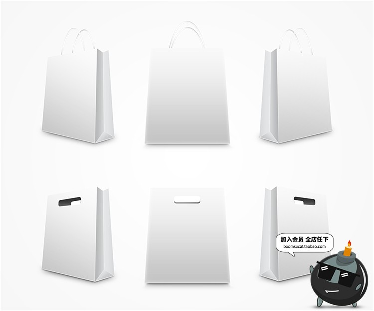 图片[12]-超市塑料袋商场环保购物袋标志效果图vi样机智能贴图展示PSD素材-设计猿