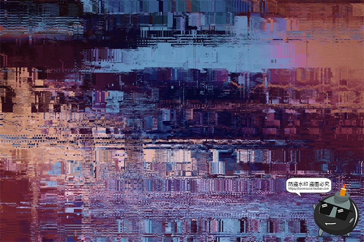 图片[3]-故障赛博朋克高科技抽象信号错乱丢失背景底纹纹理JPG图片素材-设计猿