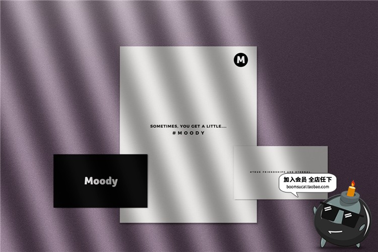 图片[13]-文艺光影阴影品牌企业办公文具纸张海报vi贴图样机PSD模板PS素材-设计猿