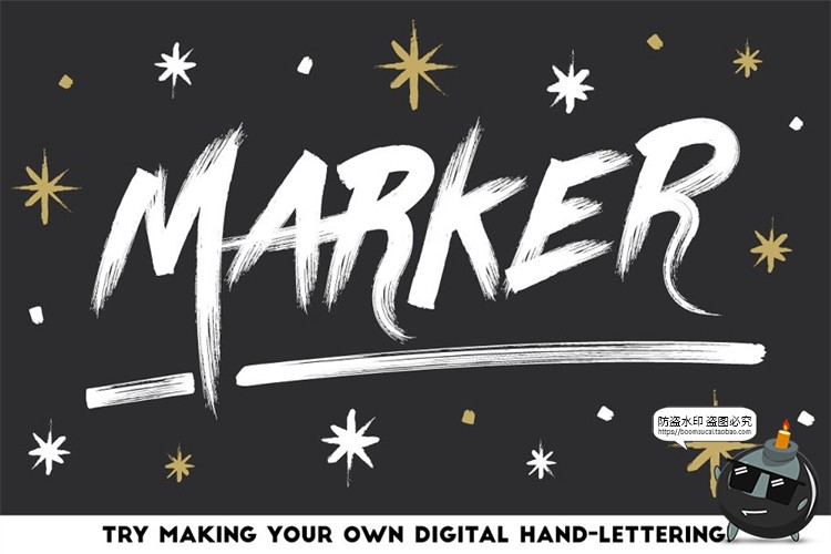 图片[2]-34款马克笔墨水笔绘画插画复古风效果brush笔触Ai矢量笔刷素材-设计猿
