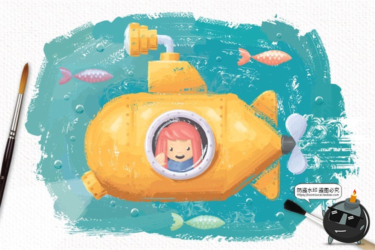 图片[3]-蜡笔油画颜料涂鸦手绘艺术画笔笔触brush插画效果Ai矢量笔刷素材-设计猿