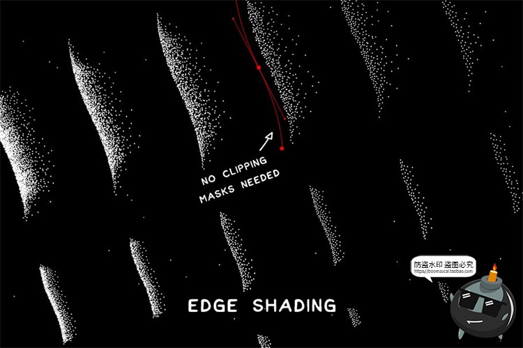 图片[3]-48款艺术噪点画颗粒感砂砾沙粒手绘插画美术效果Ai矢量笔刷素材-设计猿