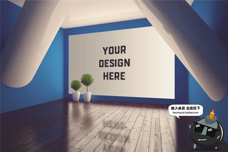 图片[10]-室内家居背景墙卧室装饰画简约展示框相框架智能贴图PSD样机素材-设计猿