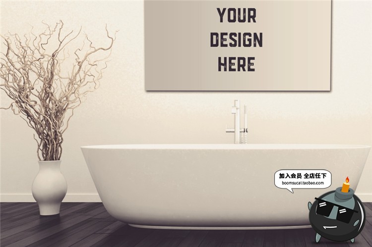 图片[19]-室内家居背景墙卧室装饰画简约展示框相框架智能贴图PSD样机素材-设计猿