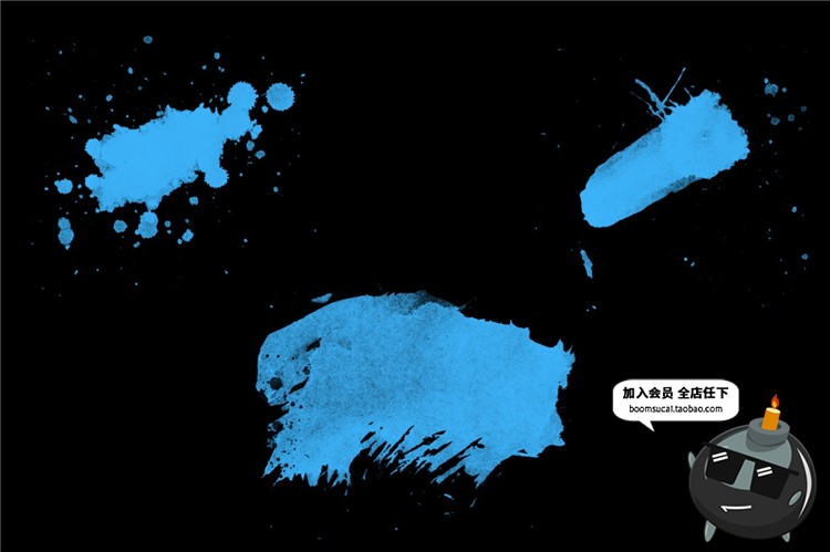 图片[3]-90款墨水飞溅溅射效果泼墨图案纹理PS笔刷后期合成元素brush素材-设计猿