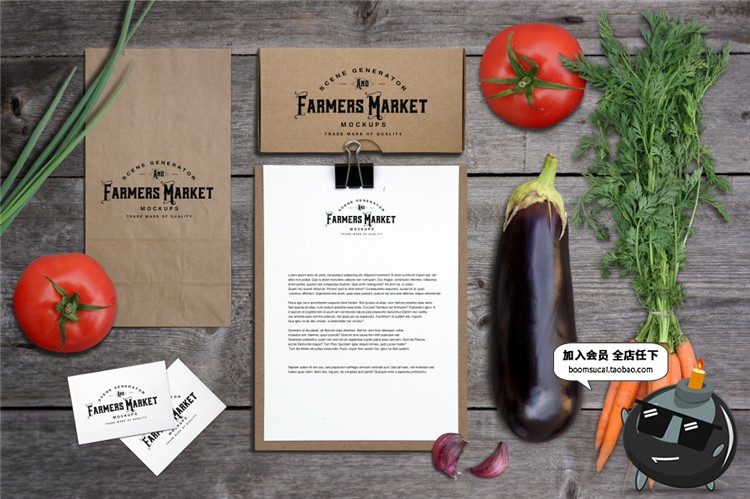 图片[11]-蔬菜青菜水果平铺高清场景图片包装VI设计展示模型样机PSD素材图-设计猿