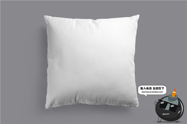 图片[3]-抱枕枕头靠枕坐垫正方形枕面料外观效果展示文创样机PSD模板素材-设计猿