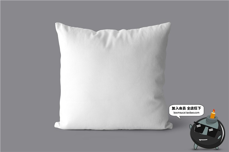 图片[4]-抱枕枕头靠枕坐垫正方形枕面料外观效果展示文创样机PSD模板素材-设计猿