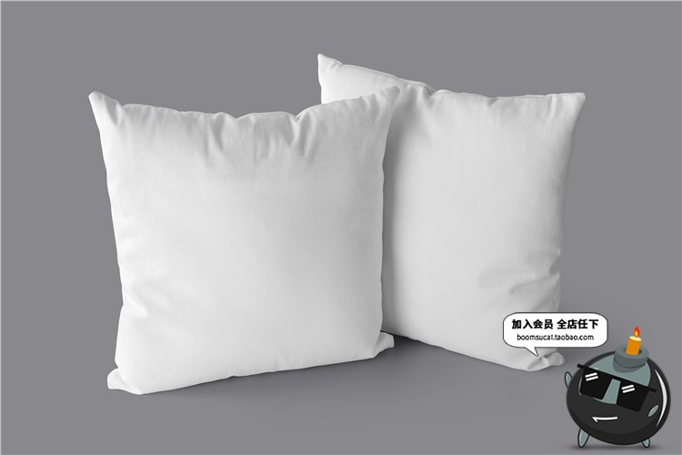 图片[8]-抱枕枕头靠枕坐垫正方形枕面料外观效果展示文创样机PSD模板素材-设计猿