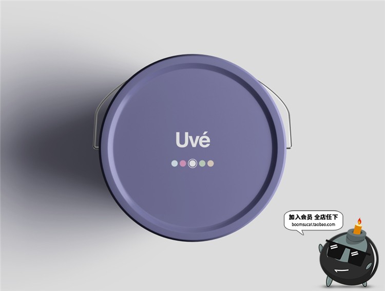 图片[2]-油漆桶颜料染料塑料桶圆桶包装VI样机展示PSD模板模型mockups素材-设计猿