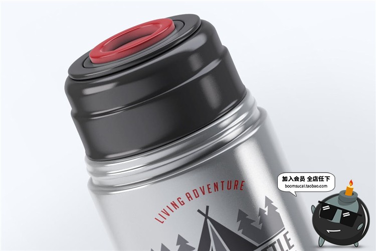 图片[2]-金属保温杯热水壶按压杯盖智能贴图VI展示样机PSD模板PS设计素材-设计猿