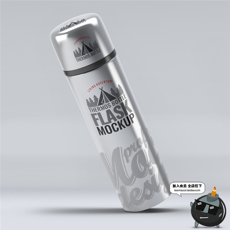 图片[6]-金属保温杯热水壶按压杯盖智能贴图VI展示样机PSD模板PS设计素材-设计猿
